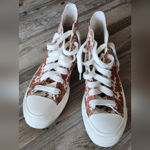 Converse High Top Platform Brown Animal Print Size 7.5 - Picture 1 of 6